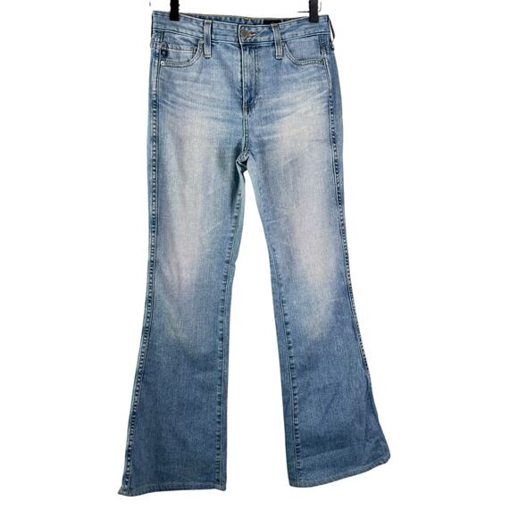 Ag Adriano Goldschmied Denim - Adriano Goldschmied Women's Blue Stretch Mid Rise Altered Flared Jeans Size 28